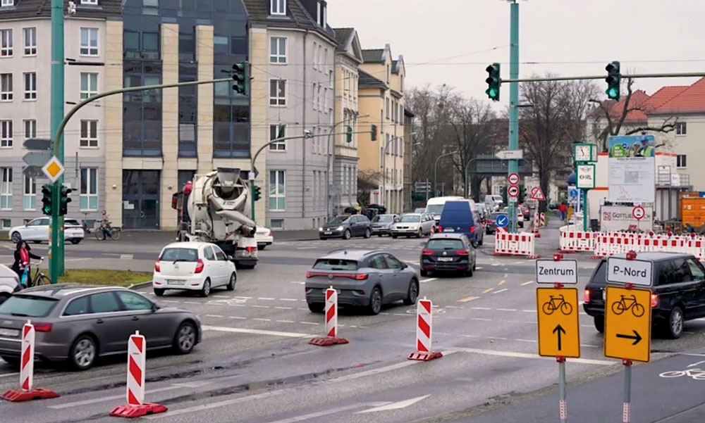 Die Baustelle an der Behlertstraße wird noch bis zum ersten Quartal 2023 bestehen bleiben.